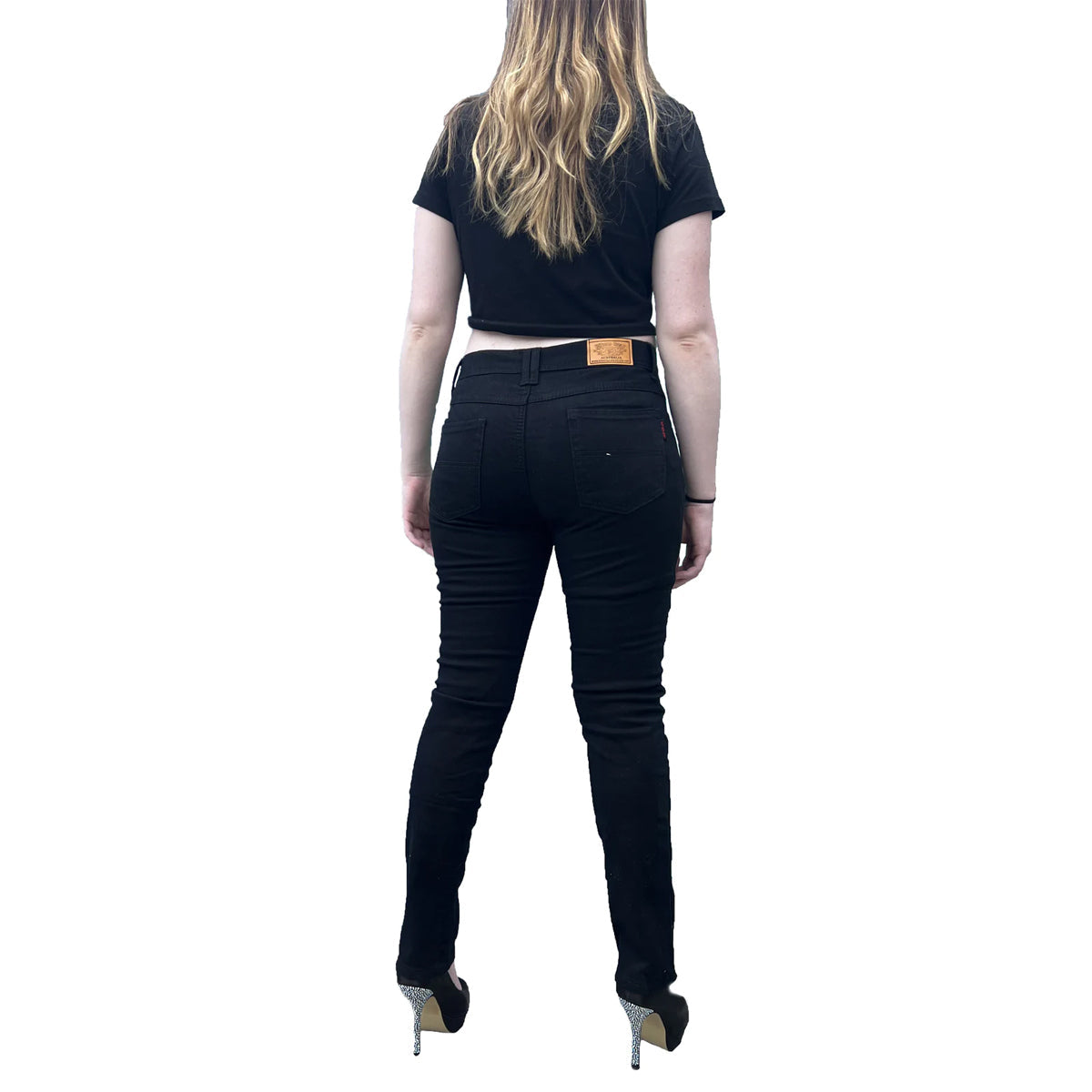 Bikers Gear Australia Womens Classic Motorcycle Kevlar Jeans Black